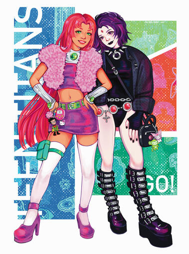 Girls' Day Out, iPad Procreate, 2024.