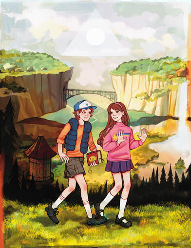 Some Sunny Day, iPad Procreate, 2024