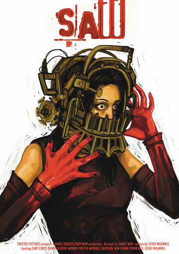 Saw, iPad Procreate, 2022. 'Imagery for Horror' class project.