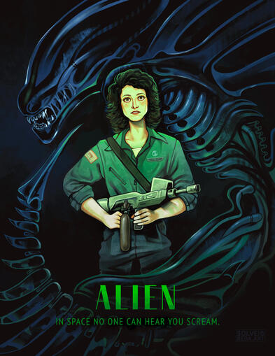 Alien, Adobe Photoshop ad iPad Procreate, 2024